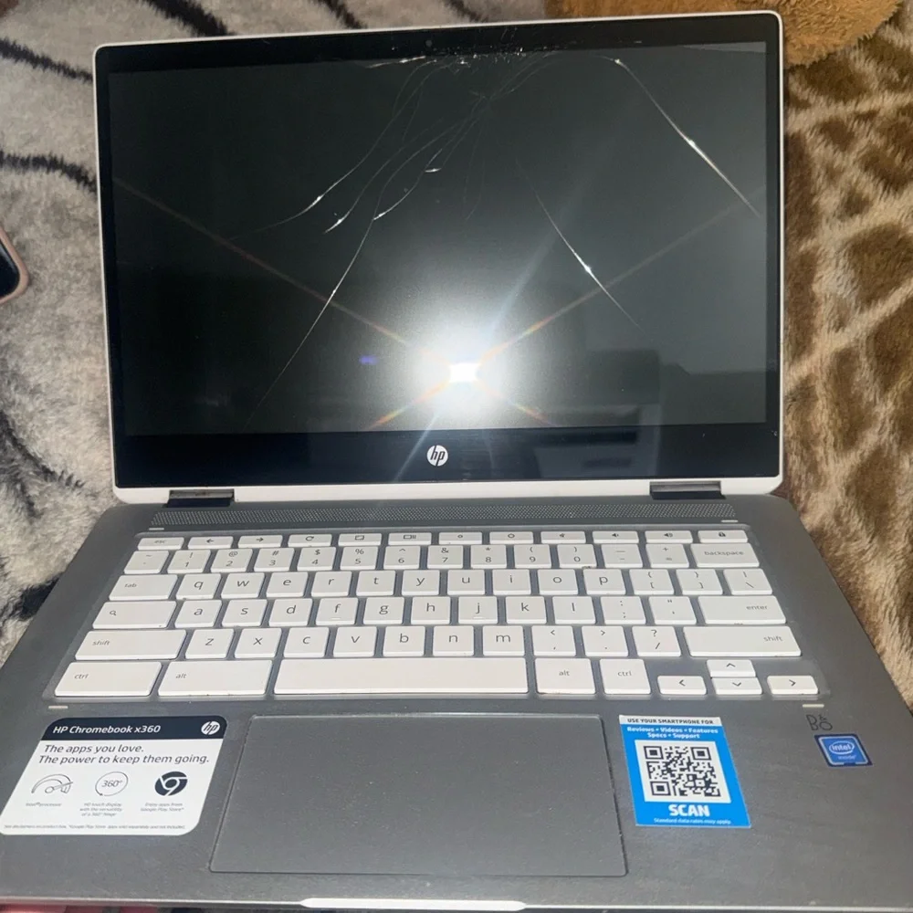 Silver HP Chromebook x360 14b-cd0013dx